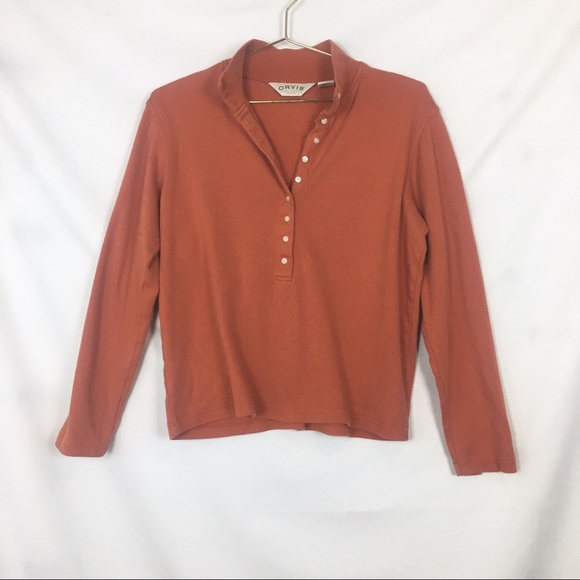 Tops - Vintage Half Button Down Collar Cotton Shirt.